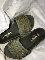 Chanel slides Sommer Sandalen Khaki Berlin - Mitte Vorschau