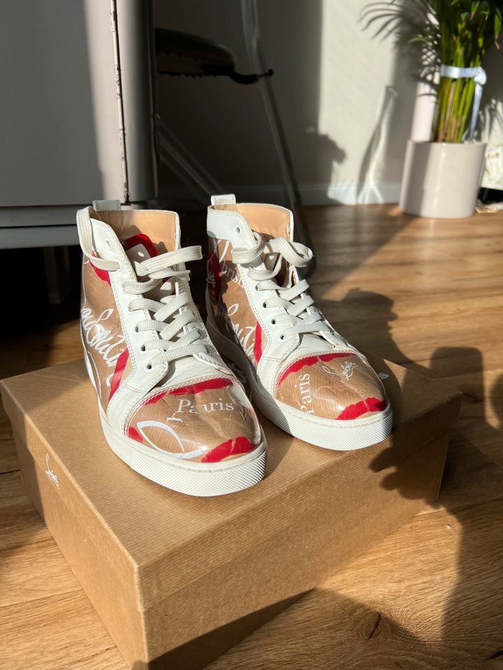 Louboutin sneaker 37 fullset original high top damen Leder Lack in Essen