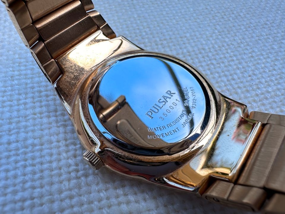 Pulsar Sapphire Armbanduhr in Gold mit Box und Rechnung in Rostock
