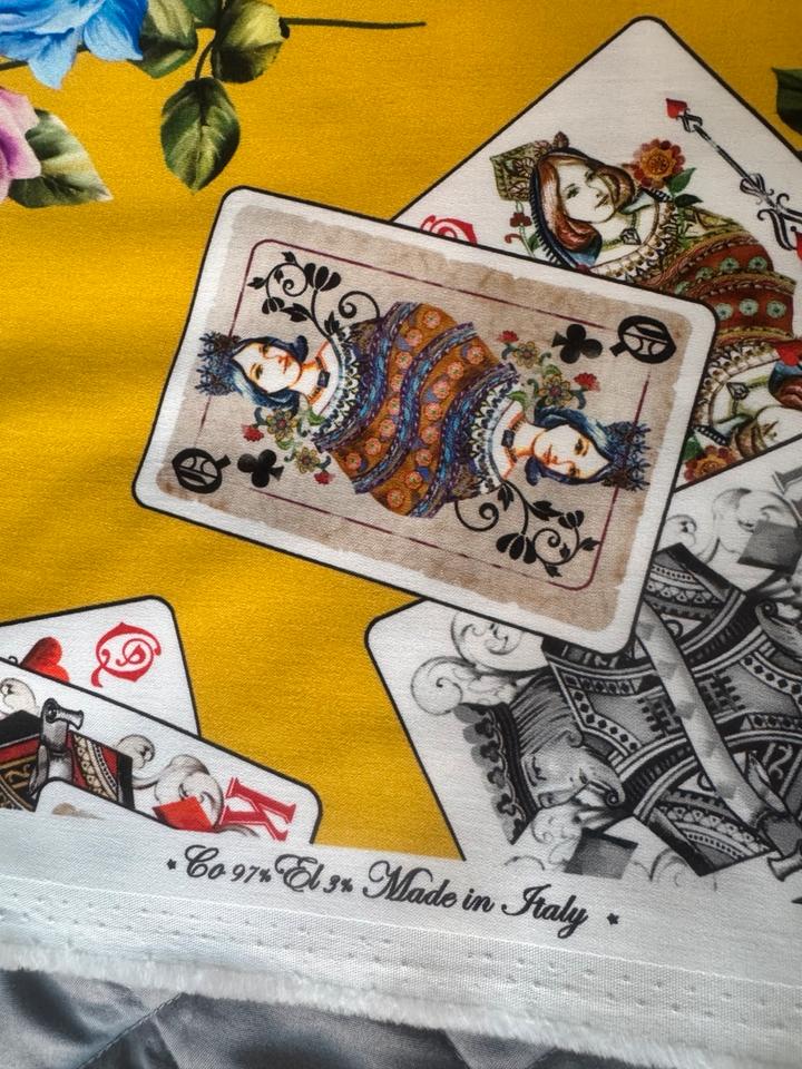 Italienischer Stoff, Baumwolle, Stretch, Dolce&Gabbana, 145x1,74 in Dresden
