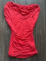 Rotes Shirt mit Wasserfallkragen Bayern - Zirndorf Vorschau