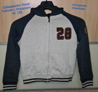 Collegejacke / dicker Pullover Pocopiano Gr.128 grau Niedersachsen - Spelle Vorschau