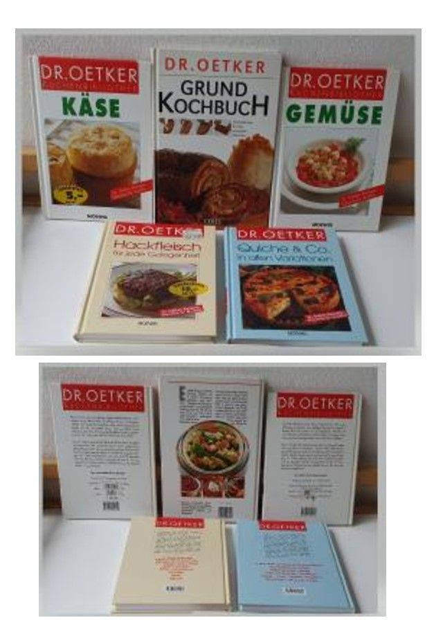 5 Kochbücher v. Dr. Oetker: Grundkochbuch,Käse,Gemüse,Hack,Quiche in Lübeck