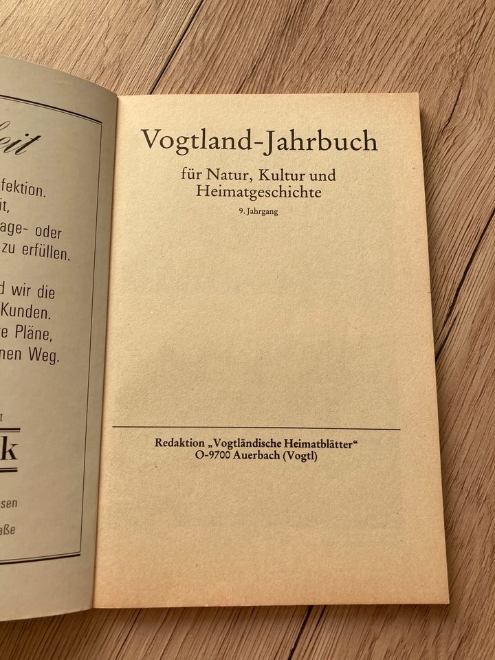 Vogtland Jahrbuch- 9. Jahrgang in Mylau