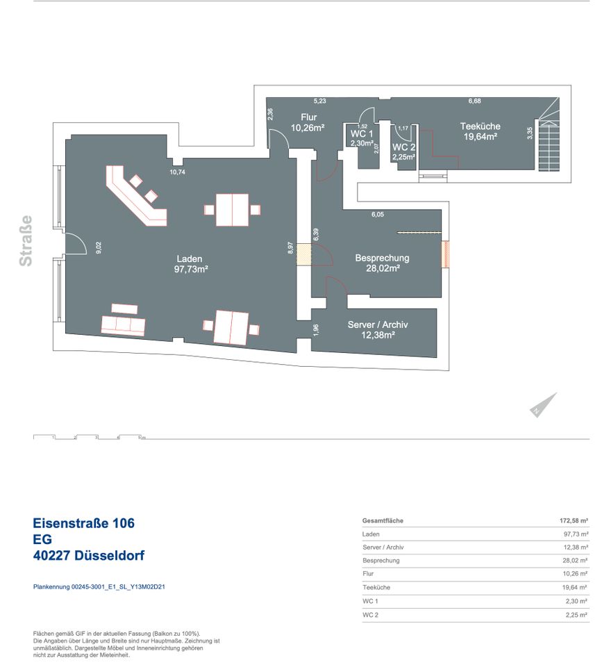 Ladenlokal / Büro  in Oberbilk mit 173qm (direkt am Oberbilker Markt) in Düsseldorf