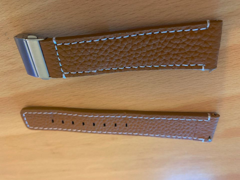 uhr Lederband 22 mm hel braun neu in München