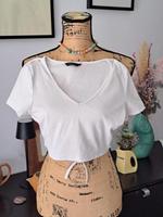 Shein Wickel Crop T-Shirt  weiß kurz geschnitten  Gr. S Nordrhein-Westfalen - Langenfeld Vorschau