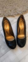 Tamaris Pumps High Heels Gr.37 schwarz Glitzerpailetten Top Niedersachsen - Peine Vorschau