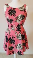 Kleid H&M Divided Gr. S floral Rosen Blumen rosa peach koralle Frankfurt am Main - Ostend Vorschau