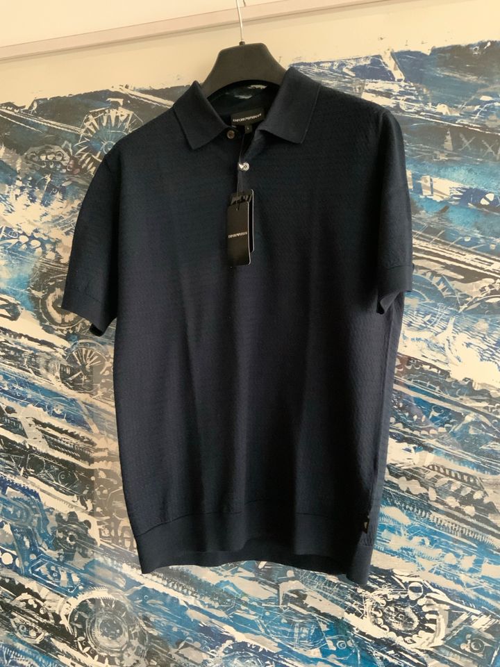 EMPORIO ARMANI neu Strickpolo blau L/50 200€ in Lindau