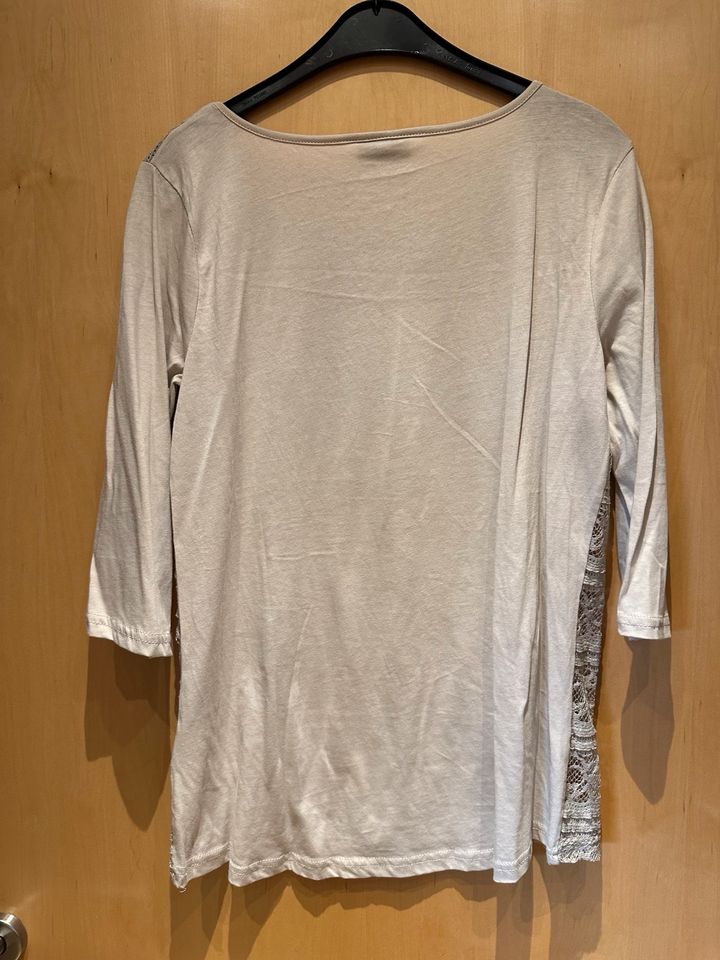 Street One Shirt Spitze Glitzer Beige 40 NEU in Minden