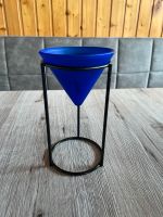 Kerzenglas Kerzenhalter blau schwarz Deko Teelichthalter Bayern - Weitramsdorf Vorschau