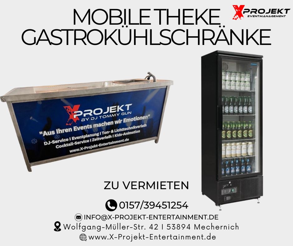 Mobile Theke I Spültheke & Gastrokühlschränke/ Glaskühlschrank in Mechernich