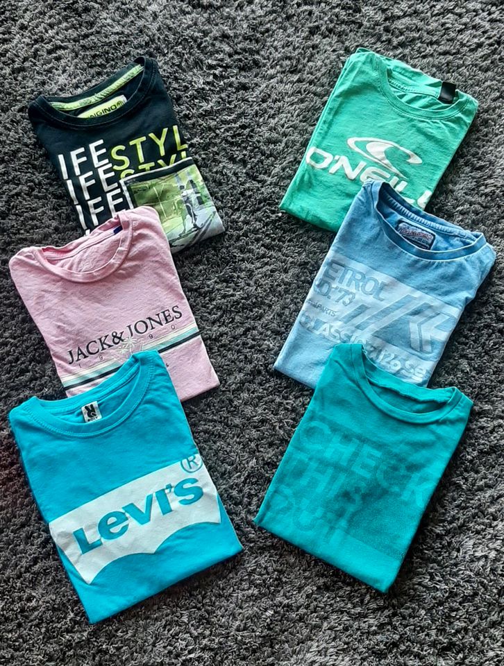 Set Paket Tshirts Shirts Sommer 134-140 Jack&Jones Petrol Vingino in Langenberg