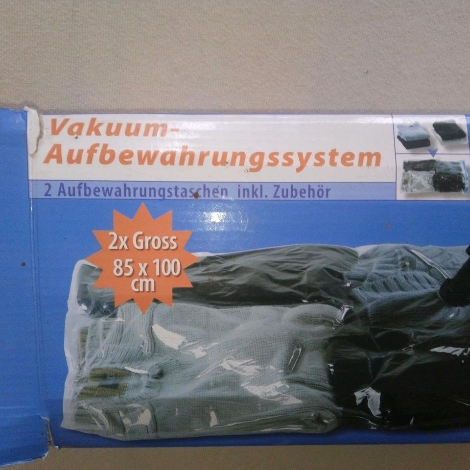 VAKUUM AUFBEWAHRUNGSSYSTEM 2 GROSSE TASCHEN 85 X 100 in Essen