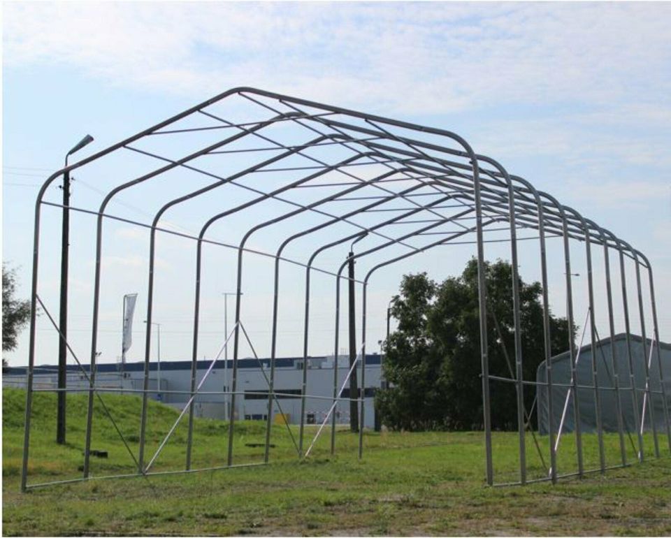 6x12m 8x12m 8x20m  / 4m Seitenhöhe Einfahrt 4m x4,50m Lagerhalle Zelthalle Lagerzelt Stahl STABIL NEU 550g PVC schwerentflammbar in Berlin