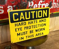 VINTAGE USA CAUTION HARD HATS & EYE PROTECTION SCHILD US MAN CAVE Nordrhein-Westfalen - Hamm Vorschau