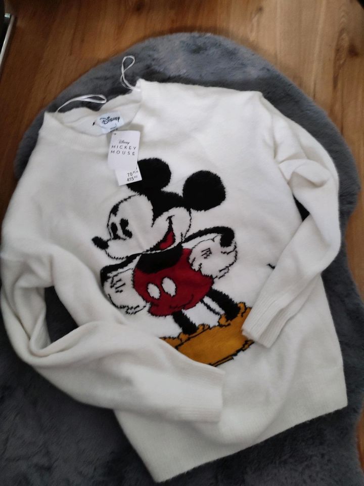Damen Pullover Mickey Mouse, s/m Neu, Primark, weiß in Wiesbaden