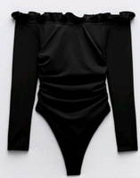 Zara Damen Body Bluse mit Volant Gr. S Neu mit Etikett Schwarz Aubing-Lochhausen-Langwied - Aubing Vorschau