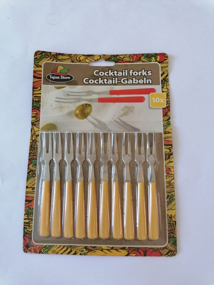 Coctail forks Cocktail Gabeln 10 Stück NEU OVP in Hof (Saale)