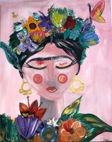 Acrylzeichnung Frida Kahlo Saarland - Oberthal Vorschau