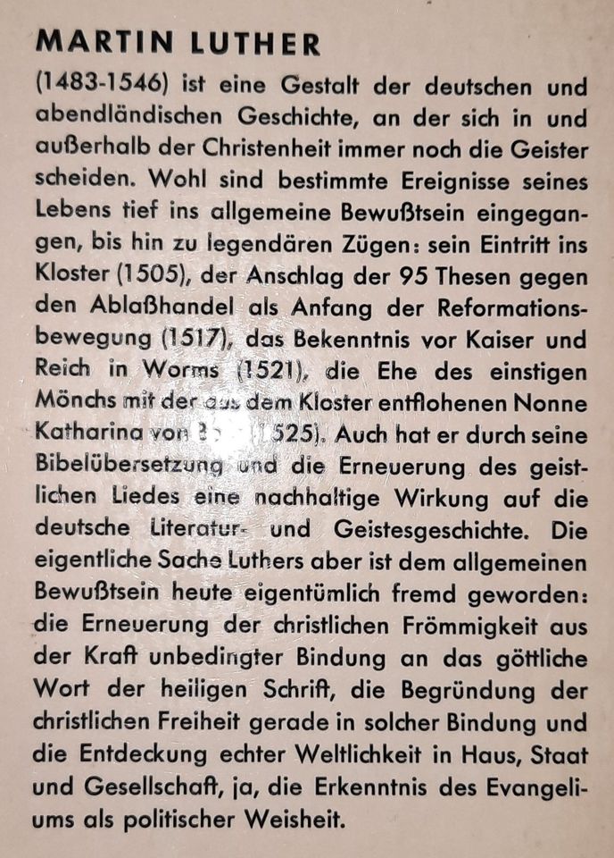 Luther - Hellmut Gollwitzer  Bücher des Wissens in Winsen (Luhe)