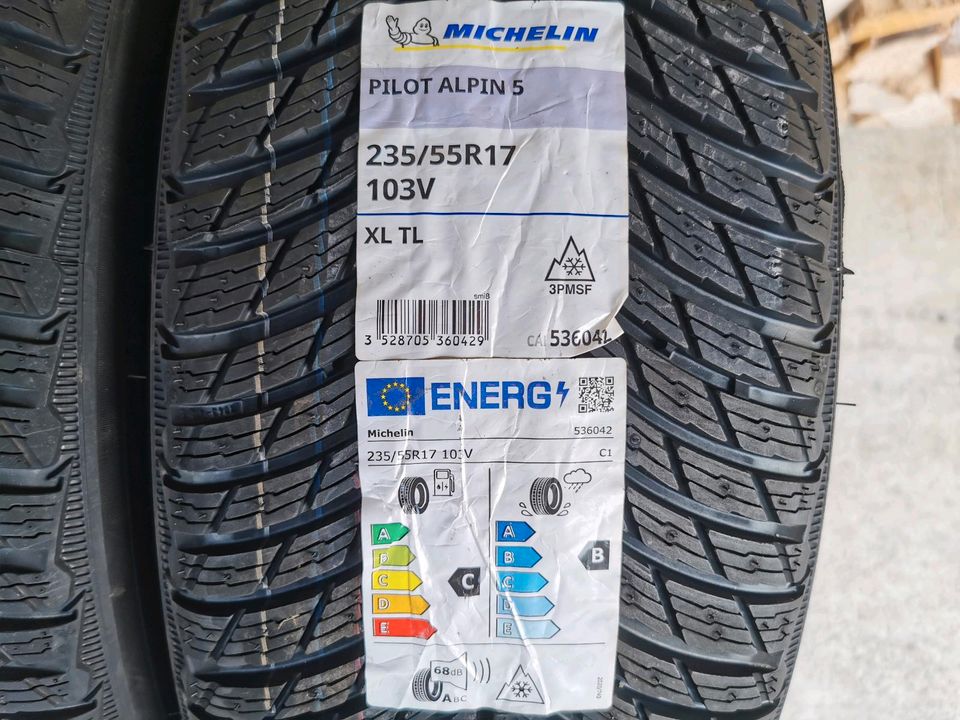 NEU 4 Winterreifen 235/55 R17 103V Michelin Pilot Alpin 5 DOT 22 in Rietheim-Weilheim