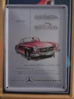 Nostalgie _ vintage Blechschild Mercedes SL190 Sachsen - Schkeuditz Vorschau