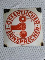 Emailleschild "Öffentlicher Fernsprecher", um 1935 Sachsen-Anhalt - Magdeburg Vorschau