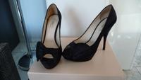 SOMMERPREIS PRADA RASO Abend PeepToes schwarz Satin 39 H: 13 cm Nordrhein-Westfalen - Sankt Augustin Vorschau
