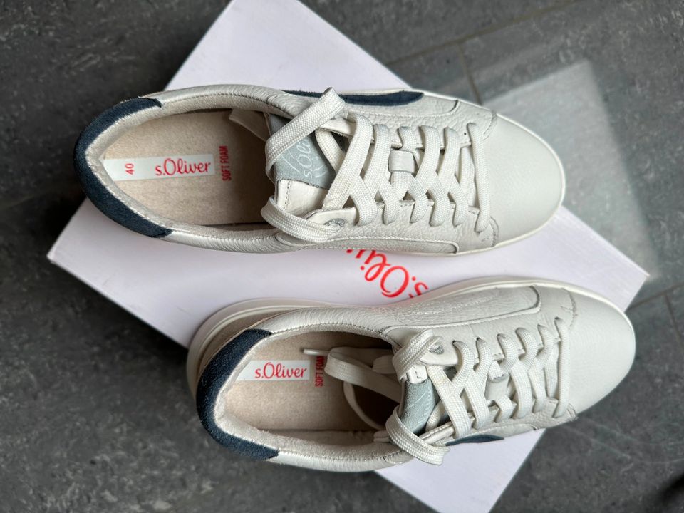 s.Oliver Sneaker White/Blue, Gr. 40 in Großenseebach