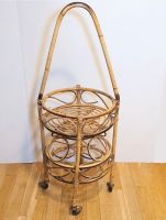 Runder Servierwagen Flaschenhalter 1960er Italien Vintage Rattan Bayern - Gaimersheim Vorschau