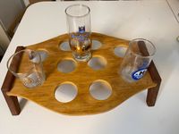 Tablett aus Holz für 10 Biergläser - handgefertigt - Niedersachsen - Georgsmarienhütte Vorschau