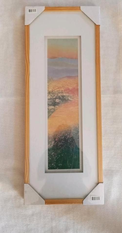 Wandbild mit Rahmen, Kiefernholz 30,5 x 78,5cm, OVP! in Wittorf