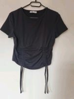 Crop Top T-Shirt mit Raffung vorne schwarz Rheinland-Pfalz - Oberzissen Vorschau