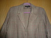 leichter Blazer beige kariert Gr. 42 PARISIAN*Taschen*Raffung Arm Nordrhein-Westfalen - Schlangen Vorschau
