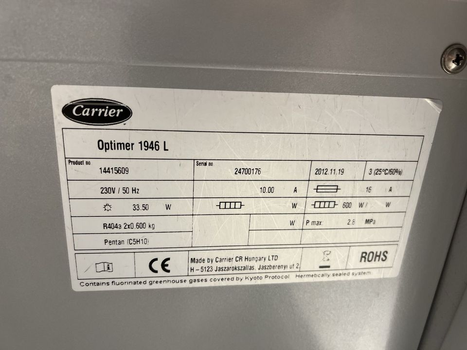 Wandkühlregal Carrier Optimer 1946 L, gebraucht,  Supermarkt, Mopro, Ladeneinrichtung in Lahr (Schwarzwald)