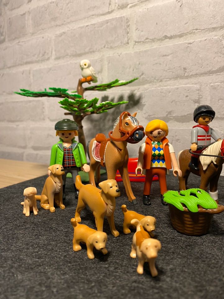 Playmobil Country Familien Ausritt Zwillinge Pferd Hunde in Wedel