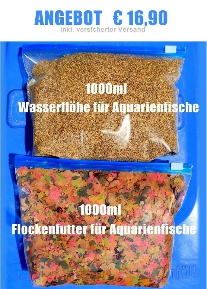 1L Aquarium Flocken-Fischfutter für Guppys Platys Skalare Barsche in Leipzig