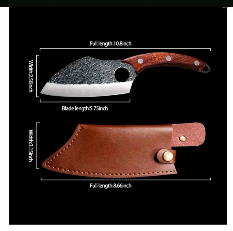 japanischer Messer, Damast- Stil, Holzgriff in Schwerte
