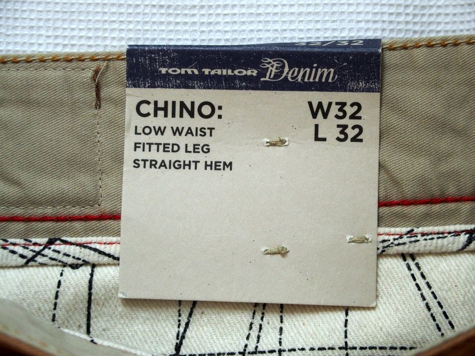 Neu Tom Tailor Denim Chino Hose, camel, Gr. W32 / L32 in Köln