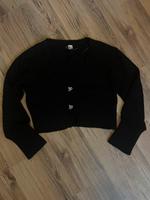 Schwarze cropped Strickjacke mit süßen Perlen-Schleifen Schleswig-Holstein - Lübeck Vorschau