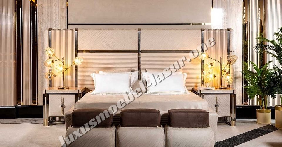 Möbel Designer Luxus Schlafzimmer Bett Schrank Kommode Hocker in Essen