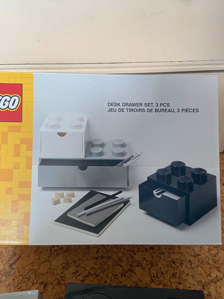 Lego stapelbare Schubladen Bausteine grau schwarz weiß in Rotenburg (Wümme)