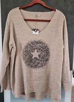 Italy Pullover Wollpullover Wollpulli beige Stern neu Gr 42/44/46 Nordrhein-Westfalen - Rheinberg Vorschau