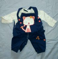 Babyset Latzhose Shirt blau Katze Geschenk zur Geburt Bob der Bär Bayern - Würzburg Vorschau