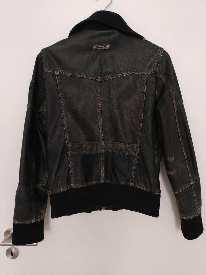 Gipsy Jacke Lederjacke schwarz Strick Leder used Look L 40 in Hannover