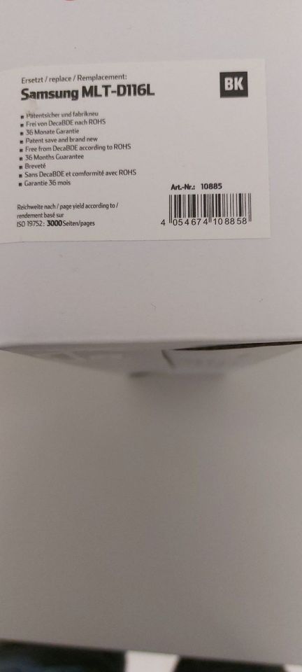 1 x Kartusche für Samsung MLT-D116L / Toner Schwarz in Ettlingen