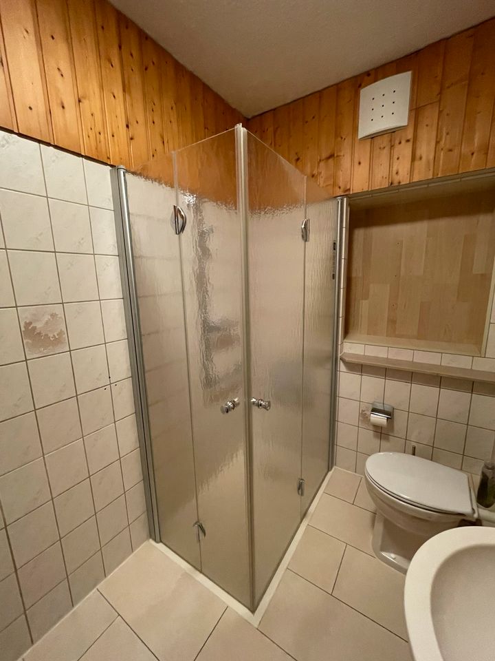 Duschkabine Dusche Echtglas Drehfalttür Bad klappbar in Meppen