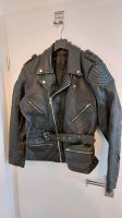 Retro Lederjacke Echtleder Schwarz Größe 54 Unisex Hessen - Hanau Vorschau